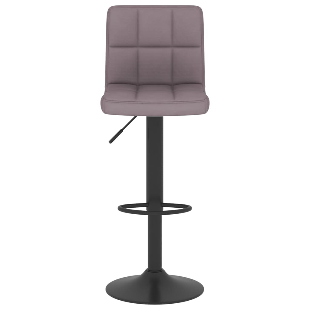 Bar Stool Set 2 Pieces Taupe Fabric