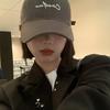 Trendy Letter Design Pink Baseball Cap For Women With Round Top And Brim Bent