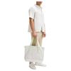 Lululemon Netz 20L Markenlogo Druckknopfverschluss Polyester Schulter-Tragetasche Normale Damenhandtaschen Weiß Grün Beige LU9BARS-KOGR