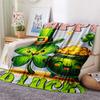 1PC Leprechaun poster Print FlAannel Blanket, High quality Comfortable for All Seasons, Home Decor, Warmth and Comfort