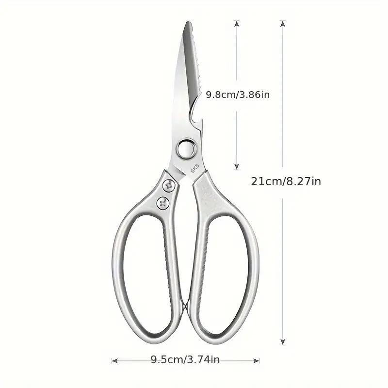 Multi-Function Kitchen Scissors Heavy Duty Sharp Stainless Steel Sliver Apartment Kitchen Accessories Cooking Shears for Chicken Meat Fish Poultry