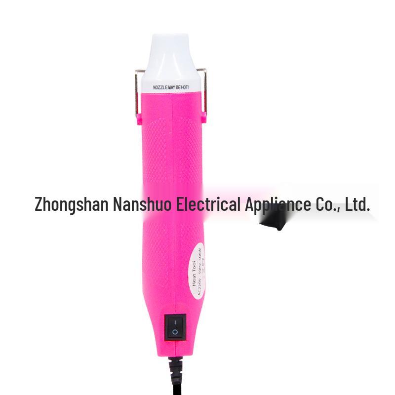 

110В американський гарячоповітряний фен для тиснення, термоусадки та ремонту мобільних телефонів рожевий/білий