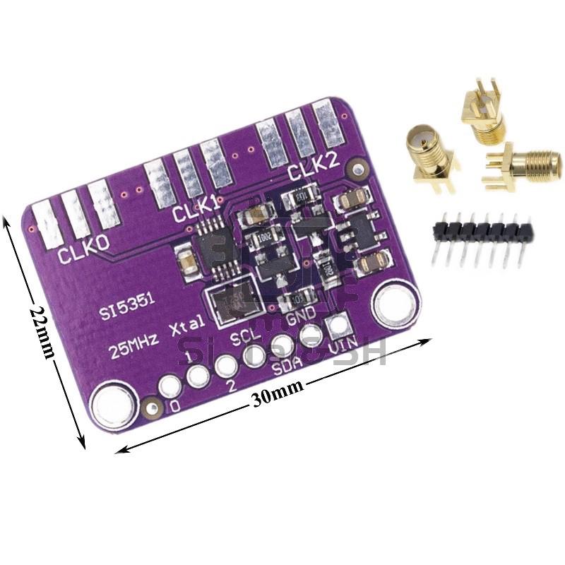 1-10PCS DC 3V-5V Si5351A Si5351 I2C Clock Generator Breakout Board Module Si 5351 A Signal Generator Clock 8KHz-160MHz