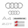 New Auto Accessories Suitable For 0cypd A4 2008-2017 Car Logo 4 Ring Front Grille Badge Rear Emblem Quattro Sline Sticker cypd0