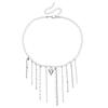 Creative Goth Moon Heart Tassel Pendant Choker Necklace Women Love Charm Necklace Collares Vintage Clavicle Chain Jewelry