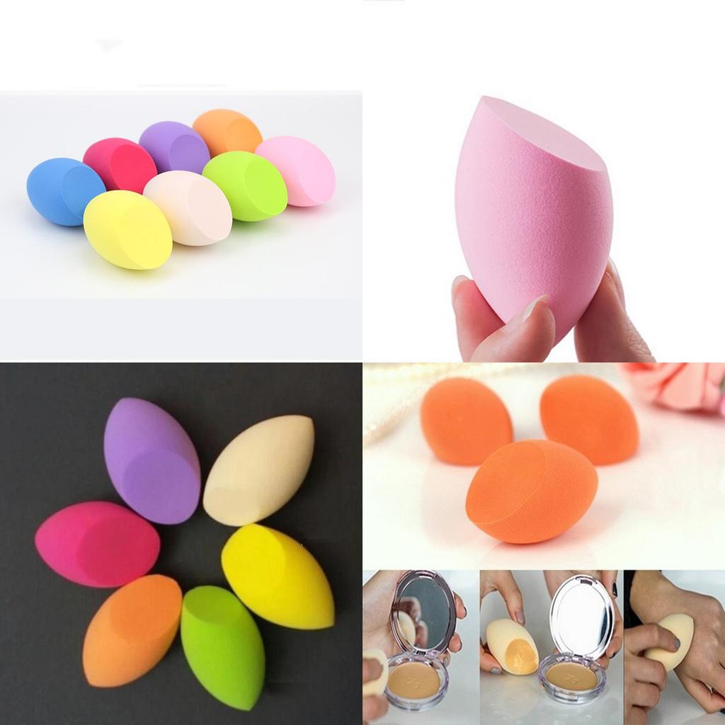 Vielseitiger latexfreier Make-up-Foundation-Schwamm-Blender in lebhaften Farben und schräger Form