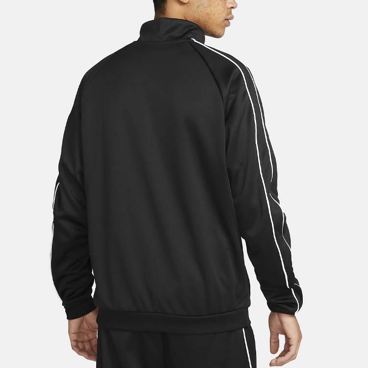 Nike Alphabet Logo Print Zip-Up Stand Collar Long Sleeve Jacket Men Jacket Black DX0670-010