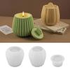 Striped Jar Candle Holder Resin Molds Tray Silicone Molds Resin Epoxy Ornaments Casting Mold for DIY Candlestick Jewelry