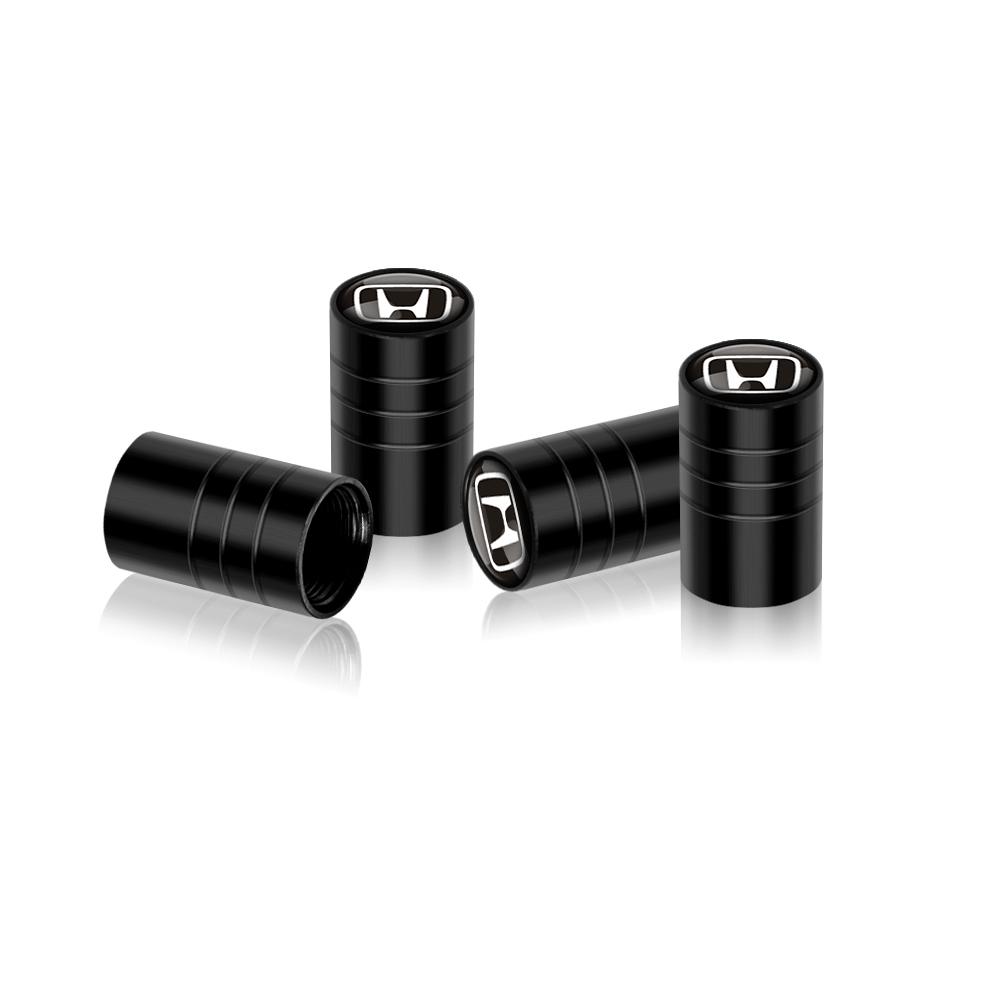 4Pcs Metal Car Badge Wheel Tire Valve Caps For Honda Civic XR-V HR-V City Accord Odyssey Spirior Jazz