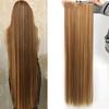 JINKAILI Synthetic 20-40 Inch Extra Long Straight Hair Extension 5 Clips Black Blonde Brown Red High Temperature Fake Hairpiece