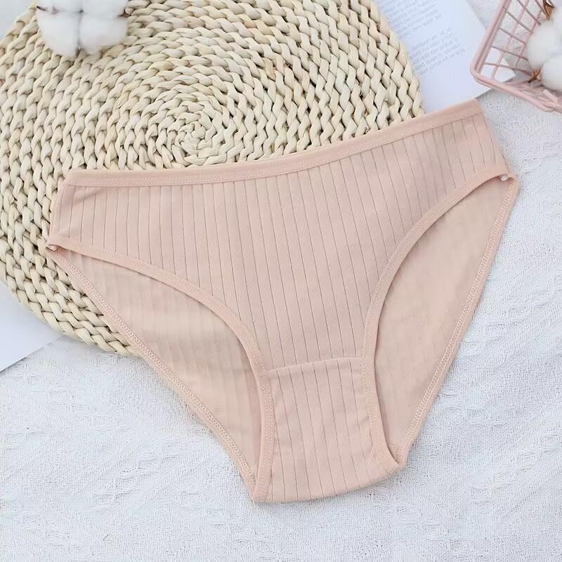 

Трусики из чистого хлопка для женщин, большие размеры, удобные сексуальные трусы, однотонные трусики, женские трусы 3XL бежевый
