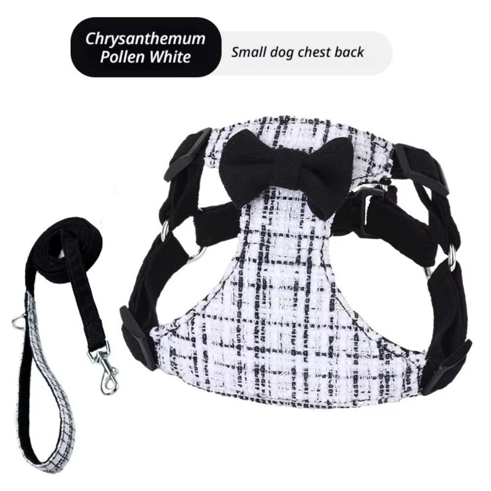 Breathable Mesh Dog Chest Harness Bow Anti-Escape Harness Trendy Pet Chest Harness Pet Walking