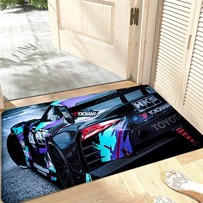 Floor Mat Non-slip Foot Rug for Entryway HKS Power Hallway Carpet Kitchen Water Absorbed Rugs Fluffy Bedside Mats Home Decor