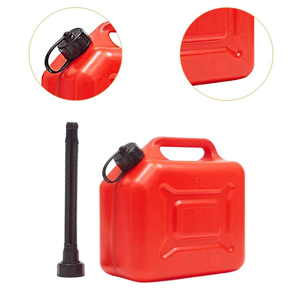 Auto Tank Container Bucket for Liquids Red Car Motorcycle Refueling Adventure SUV Vehicles