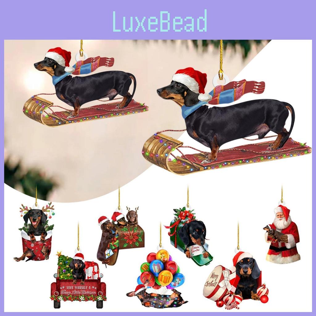 Adorable 2023 New Christmas Dachshund Series Tree Ornament For Home And Car Decor