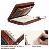 6-Ring File Folder PU Leather Work Record Book Memo Book Loose Leaf Notebook  Document Storage