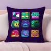 Music Game Geometry Dash Pillow Case Ultra Soft Skin Friendly Fabric Cloud Like Comfort & Concealed Zipper