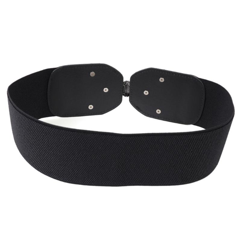 PU Leder Taillenband Elastischer Taillenformer für Damen Mädchen Stilvoller Breiter Gürtel Taillenornament für Modische Dame