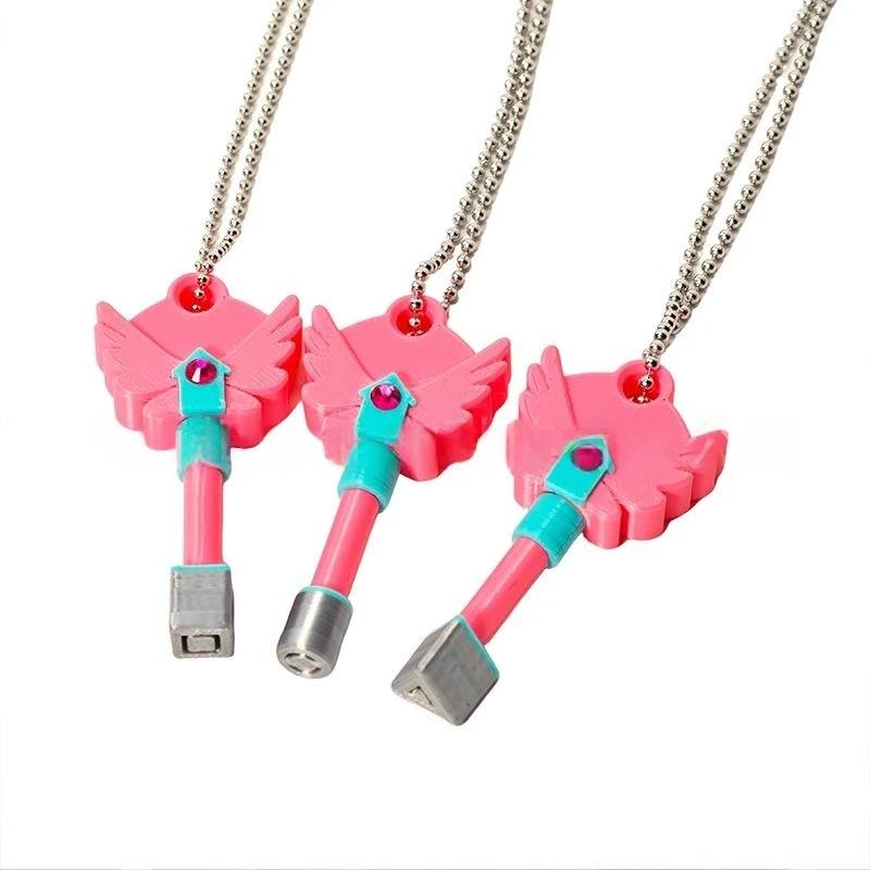 

2025 New Korean Traditional Game Season 3 3D Printed Cosplay Necklace Squid Keychain For Season 3 TV Fans Collection Gift