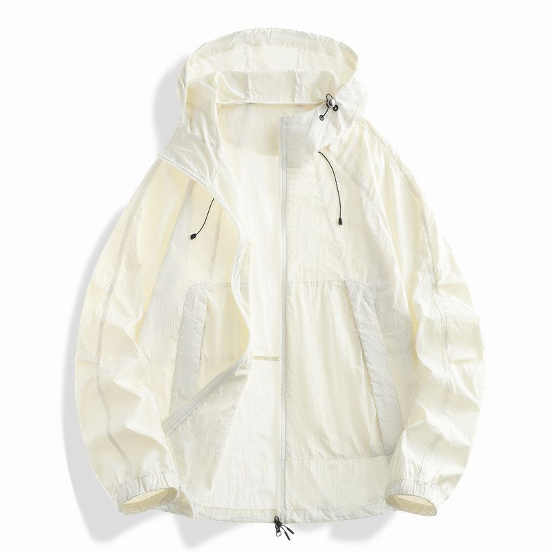 Upf100 Ice Silk Sun Protection Clothing for Men and Women, Outdoor Anti-Uv Summer Lightweight Sun Protection Clothing Hooded Jacket