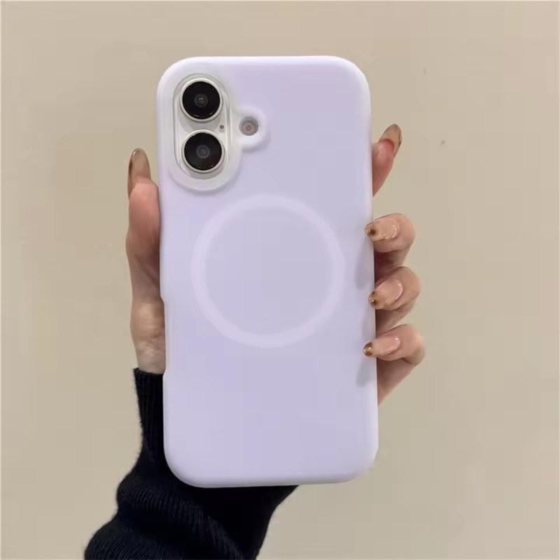 Płynny Silikon Cukierkowy Żel do Magnetycznego Etui Magsafe na iPhone 11 12 13 14 15 16 Pro Max Pogrubiona Wstrząsoodporna Pokrywa z Bumperem