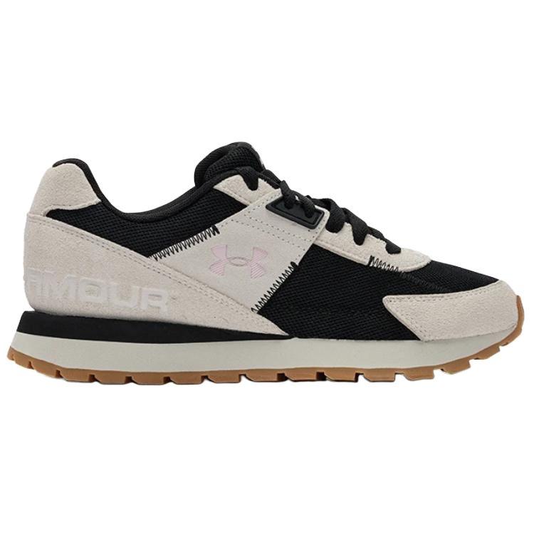 Under Armour Essential Comfortable Versatile Non-Slip Durable Low-Top Casual Running Shoes Women sneaker Beige Black 6007205-115