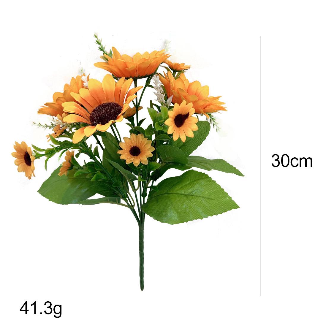 

Имитация Букет 7-ветвистый Подсолнух, Подсолнух Искусственный Цветок Шелковый Цветок Гостиная Обеденный Стол Украшение Настольное Украшение