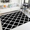 3D Printed Living Room Carpet Bedroom Bedside Mat Checkerboard Patterned Door Mat