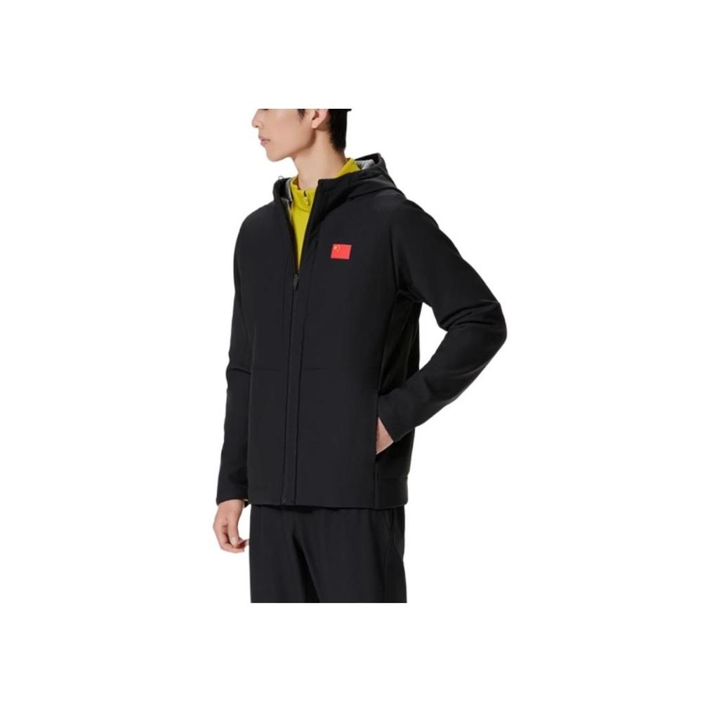 Anta Champion All-Weather Series Winter Olympics National Flag Hooded Zip-Up Long Sleeve Jacket Men Jacket Black 152340702-3