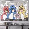 Bocchi The Rock Anime Wall Tapestry Four Girls Crosswalk Band Manga Home Decor Durable Thick Soft Cozy Aesthetic Gift