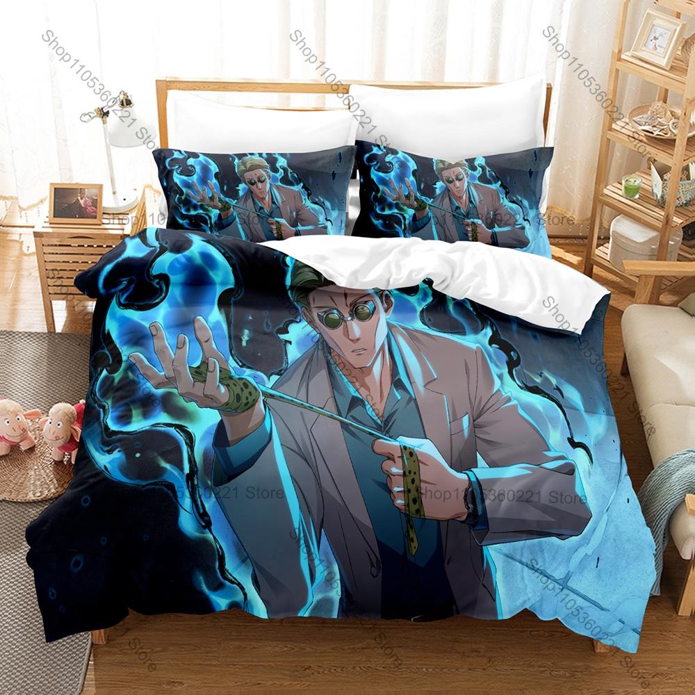 Cool Nanami Kento Blonde Suit Leopard Tie Cleaver Sunglasses Duvet Cover + 2 Pillowcases Dark Shonen Anime Bed Linen