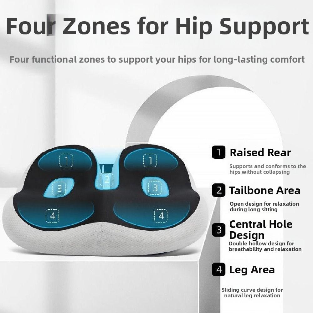Ergonomic Sit Bone Relief Seat Cushion Slow Rebound Orthopedic Seat Cushion Sedentary