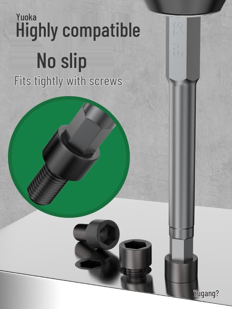 Hex S2 Strong Magnetic Screwdriver Bit Set for Pneumatic & Electric Drill