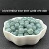 Contas Redondas de Calcedônia Azul Gelo Jade: Acessórios para Pulseiras DIY Feitos à Mão Estilo Antigo