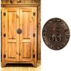 14cm/5.5inch Furniture Handle Brass Double Door Chinese Style Retro Round Handles Cupboard Dressing Table Wardrobe Wine Cabinet Drawer Antique Knobs
