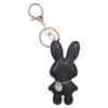 Fashionable Rabbit Keychain Artificial Leather Bunnys Pendant Keyring for Women Handmade Key Chain Bag Accessory