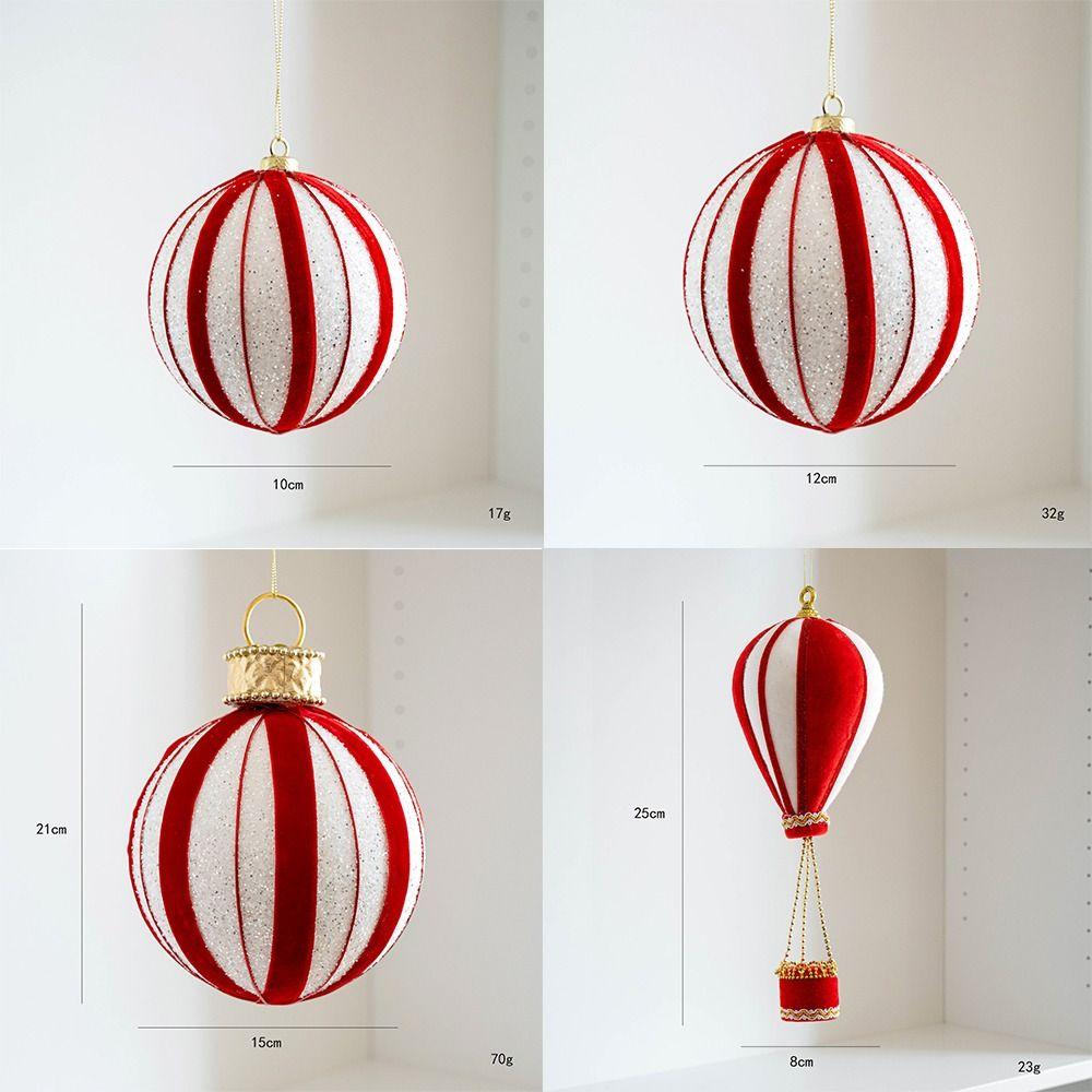 Creative Foam Christmas Hot Air Balloon Red&White DIY Decor Christmas Pendants Flannel Tree Ornaments Holiday Supplies