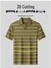 2026 Seagull Collar Striped Polo Shirt for Men - Short Sleeve Summer Lapel Tee for Dad
