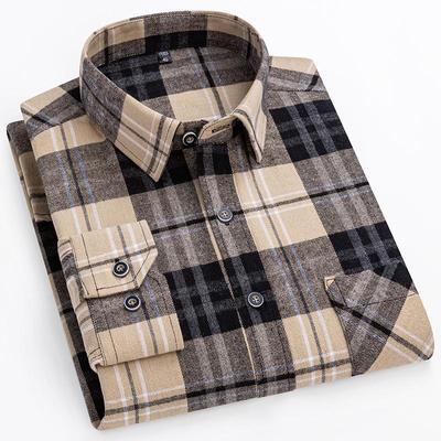 Baumwolle Kariert Lässige Langarmhemden Für Herren M-11XL Übergröße Winter Warm Flanell Schicke Kleidung Business Smart Dress Shirts Top