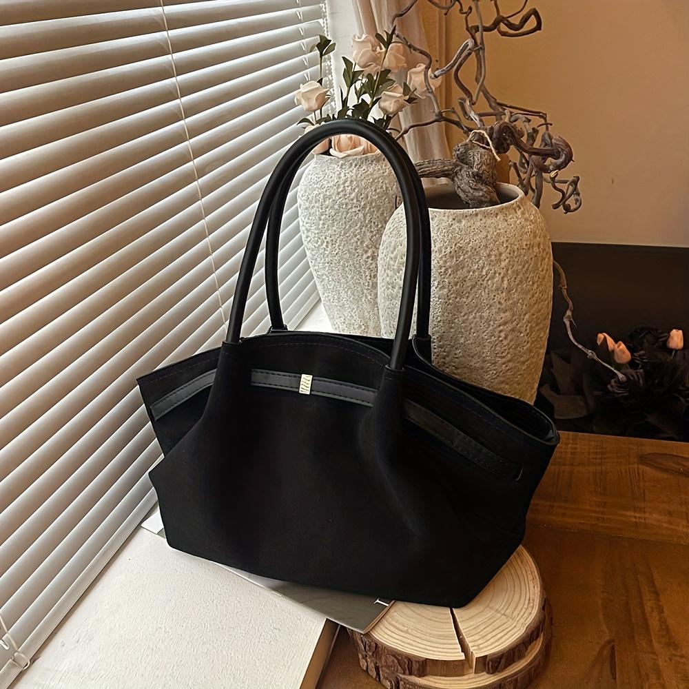 Women s minimalist underarm bag, multi-functional crossbody tote bag, everyday outfit essential, elegant trim. чёрный