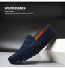 Men's Suede Slip-On Driving Shoes – Large Size, Casual British Style for Spring & Autumn