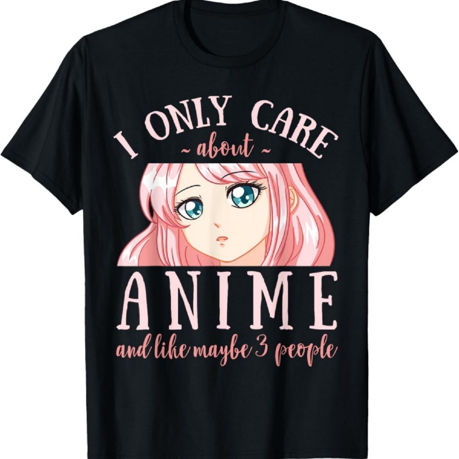 

I Only Care About Anime And Like Maybe 3 People Japanese T-Shirt XXXXXL чёрный