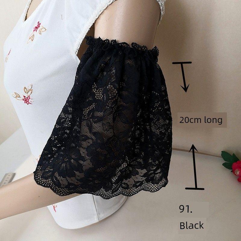 

Солнцезащитные украшения Кружево Тонкий Длинный Короткий рукав Покрытие для рук No. 91 Black 20cm long a pair L