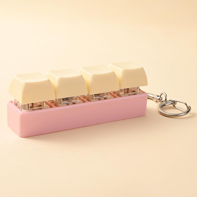 4 Taste Taste Buton Relief Stres Jucărie Fidget Adult Breloc 4 Taste Tastatură Gadgeturi Fidget Jucării Breloc Tastatură DIY Jucării