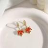 New Fashion Love Memory Red Maple Leaf Pendant Necklace For Women Cute Romantic Female Neck Chain Ladies Stainless Steel Jewelry