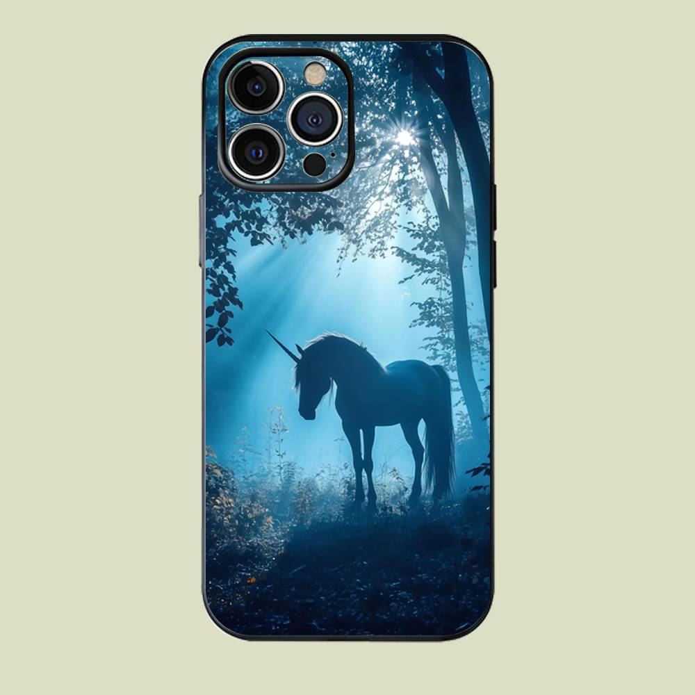 

Elegant Unicorn Phone Case Silicone Phone Case For iPhone 17,16,15,14,13,12,11 X XR XS Plus Pro Max SE Shockproof Soft Cover iPhone16