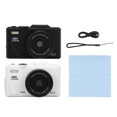 Retro Digitalkamera Kompaktkamera Tragbare Digitalkamera Stabilisierung 18-fach Zoom 3-Zoll-Bildschirm Autofokus UHD 4K für Reisefotografie