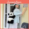 Panda Plush Backpack For Teens With Cartoon Pattern And Adjustable Straps