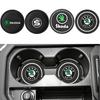 1/2/4pcs Car Water Cup Bottle Holder Anti-slip Pad Fur Mat For S Logo Octavia Mk3 Fabia 2 Superb 2 Kamiq Kodiaq VRS VII
