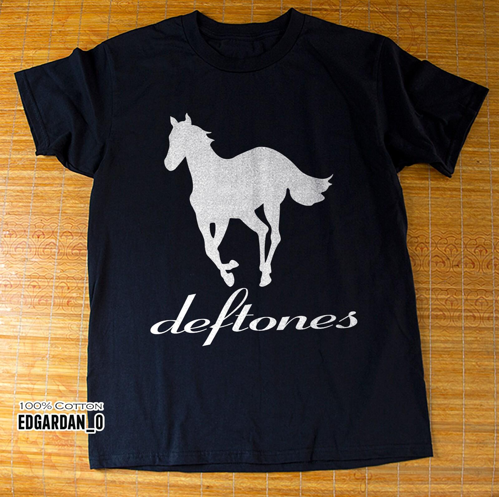 Deftones Tee White Pony Logo Rock Band Black Unisex T-shirt Size S-5XL XL